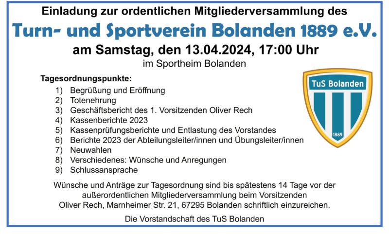 Mitgliederversammlung 2024